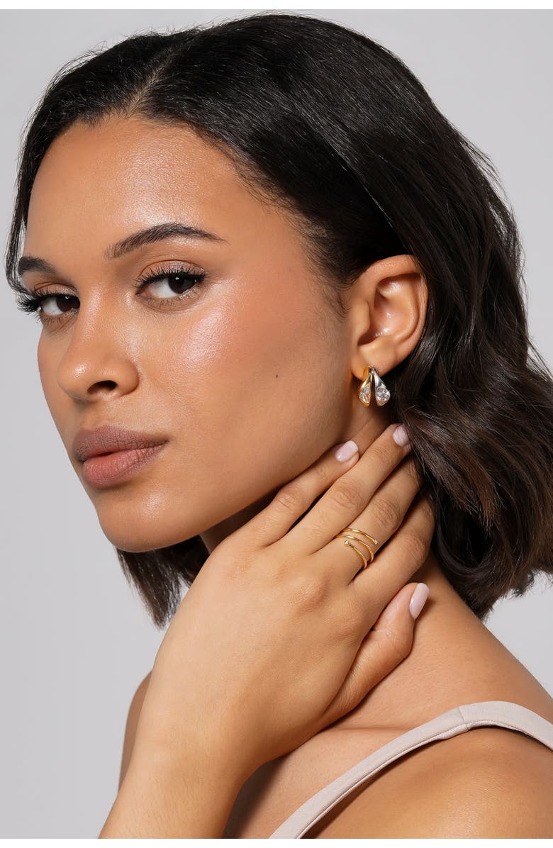 Zynnia Collective Yin-Yang Hoops, Alternate, color, Two Tone