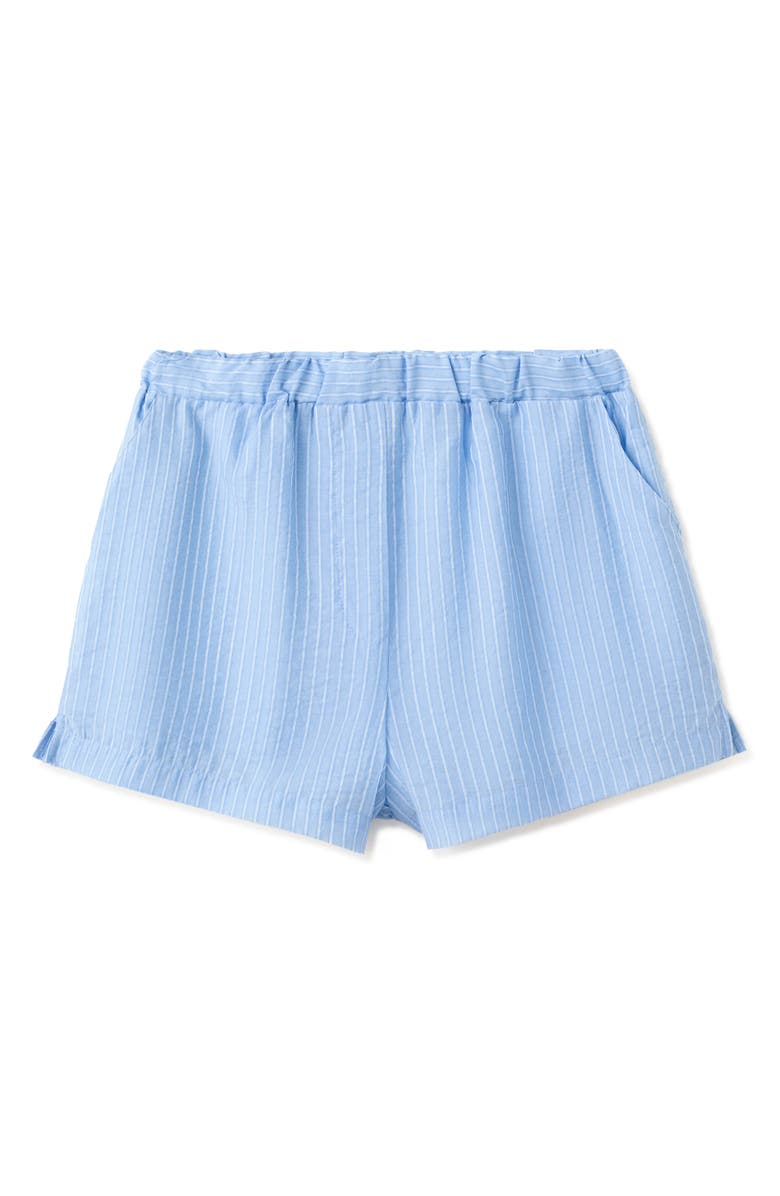 MANGO Belize Stripe Shorts, Main, color, Sky Blue