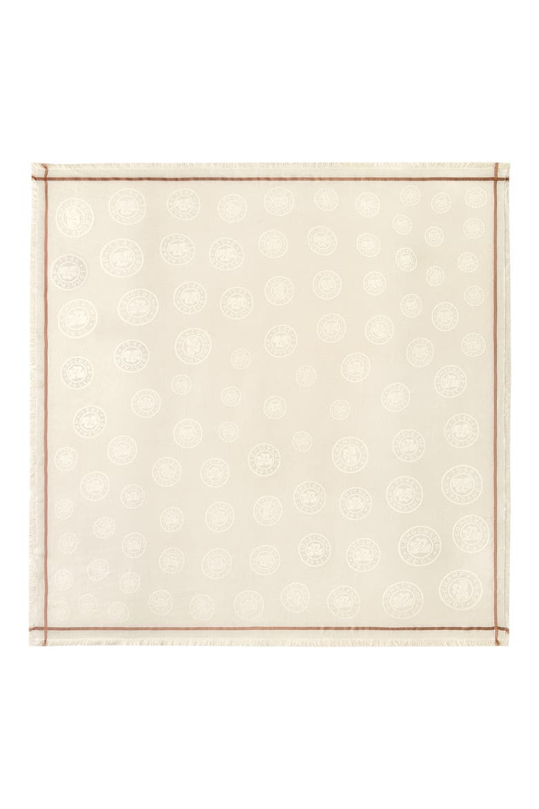 Medallion Square Scarf, Main, color, IVORY