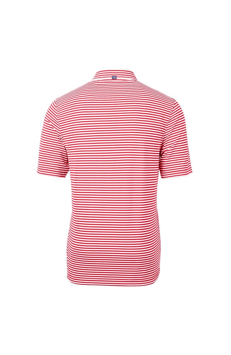 Cutter & Buck Men's Cutter & Buck Red Atlanta Falcons Big & Tall Team Virtue Eco Pique Stripe Recycled Polo, Alternate, color, 