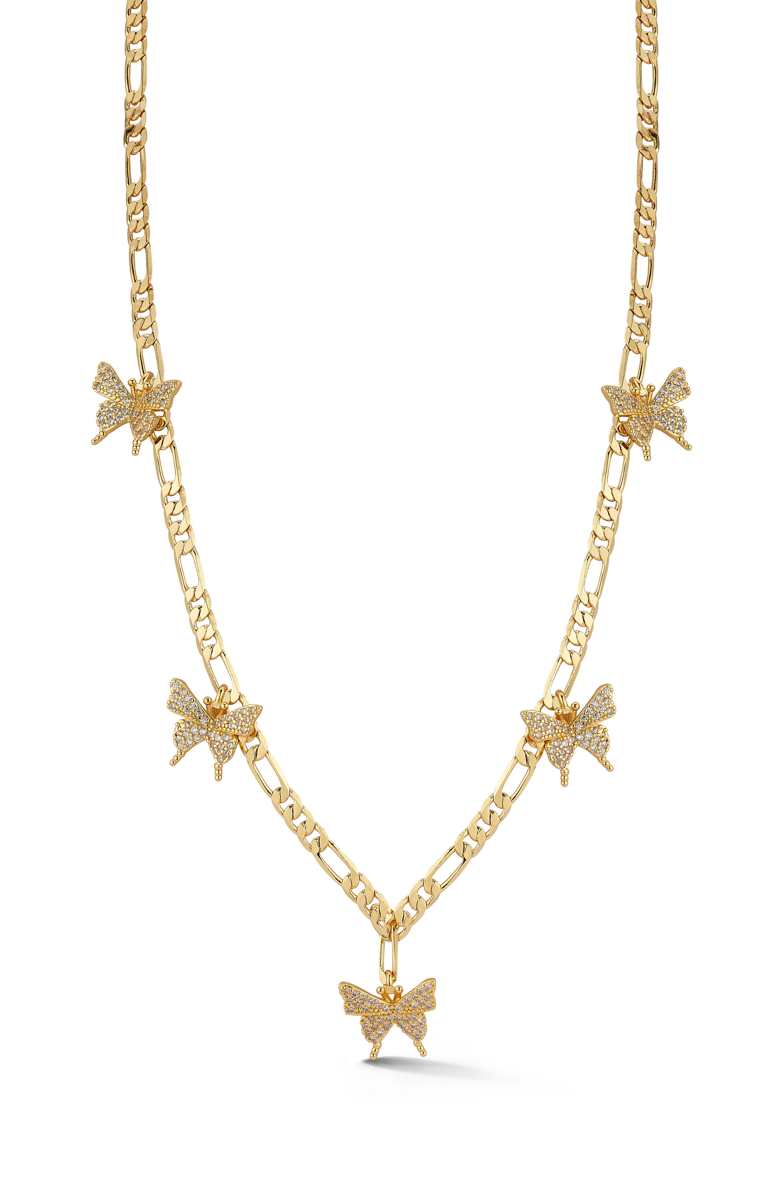 CHLOE & MADISON CHLOE AND MADISON BUTTERFLY STATION NECKLACE