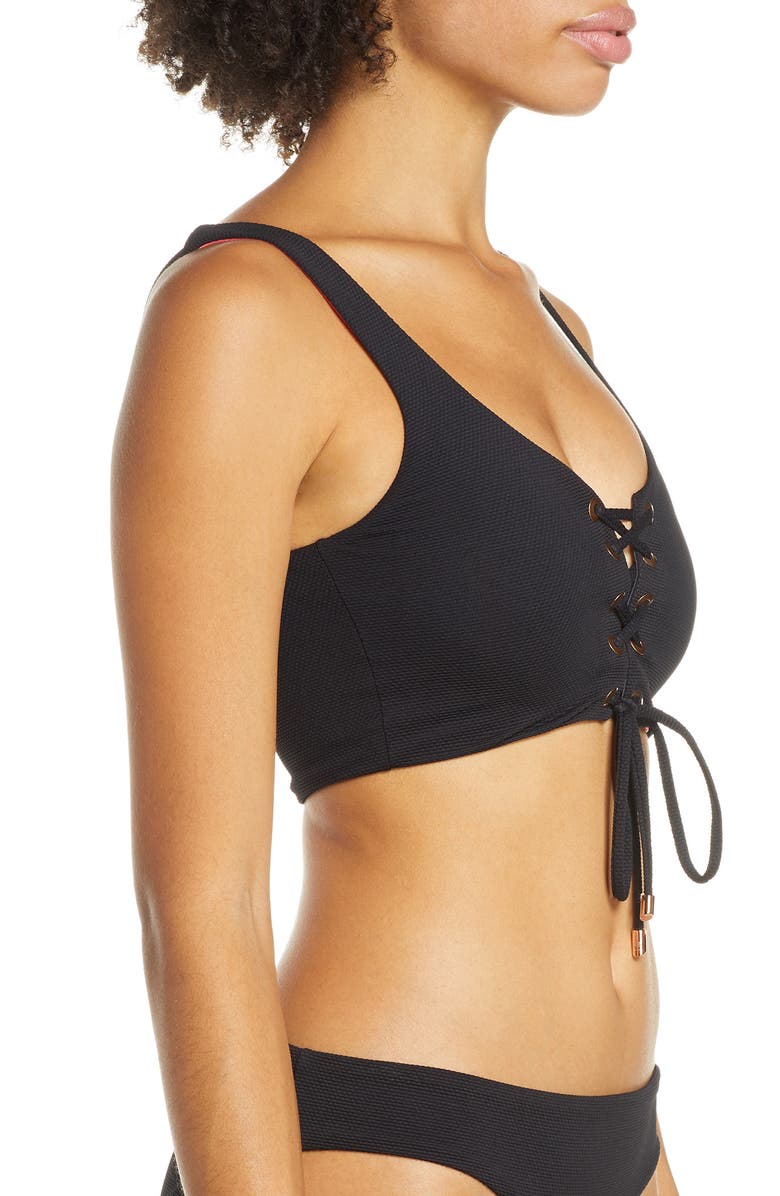 Maaji Dazzling 4-Way Piqué Reversible Bikini Top, Alternate, color, 