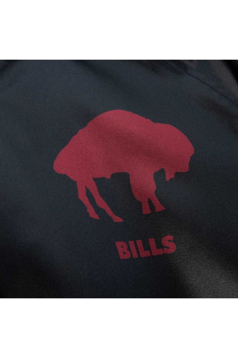 Women's Mitchell & Ness Black Buffalo Bills Raglan Satin Full-Snap Jacket, Alternate, color, Black