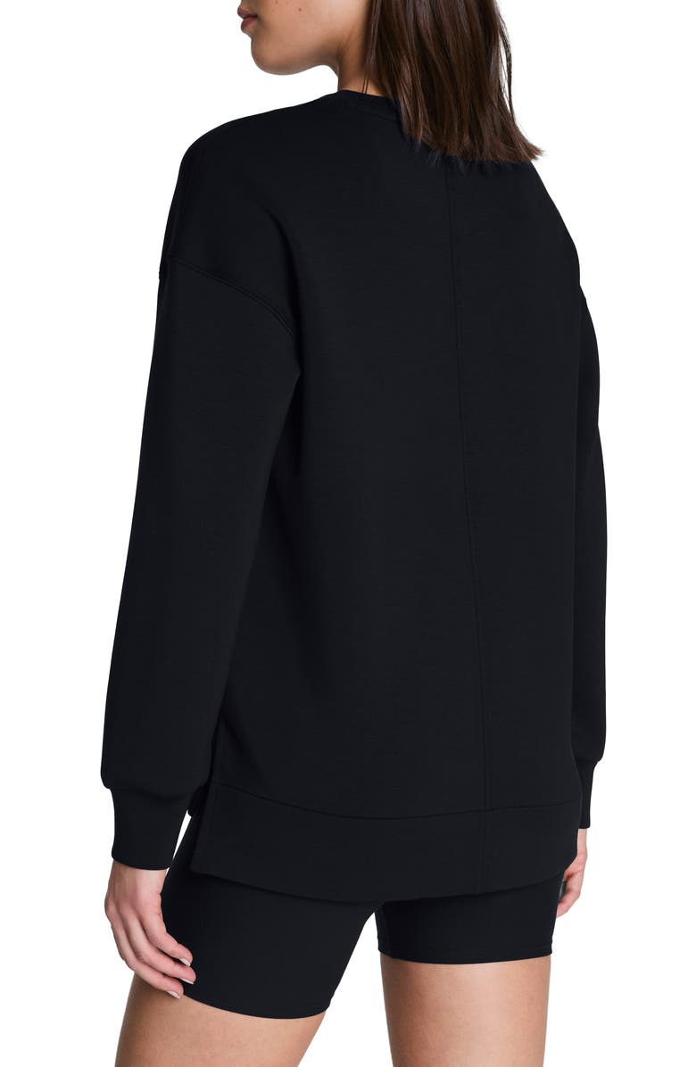 SPANX<sup>®</sup> AirEssentials Crewneck Sweatshirt, Alternate, color, Very Black