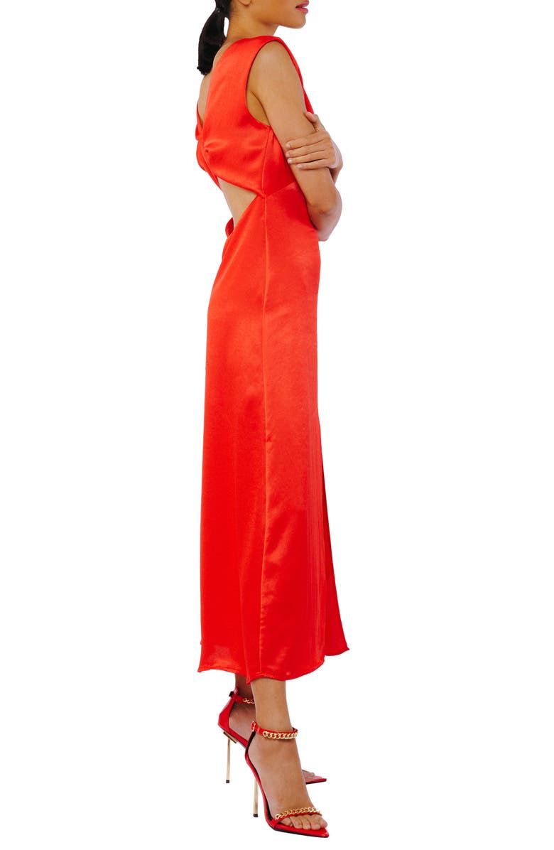 CIEBON Penny Back Cutout Satin Gown, Alternate, color, 