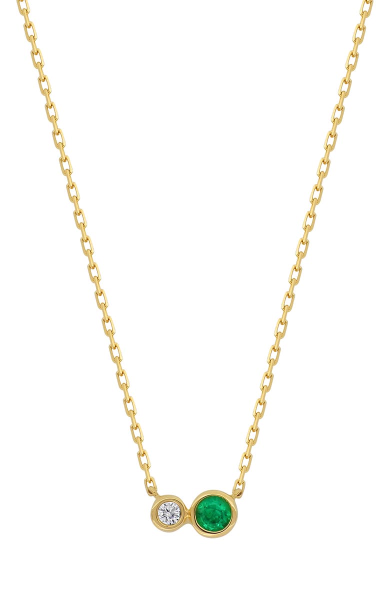 Bony Levy El Mar Pendant Necklace, Main, color, 18K Yellow Gold - Emerald