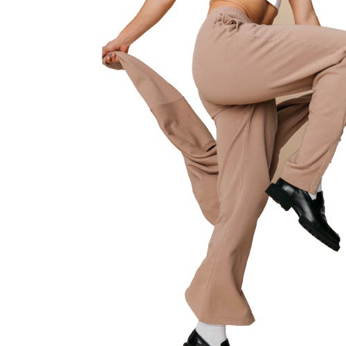 Ocio Organic Cotton Teddy Flare Pant In Neutral