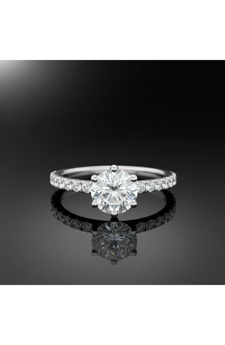 LuvMyJewelry Freya 14K White Gold Round Cut Lab Grown Diamond Solitaire Engagement Ring - 1.25 ctw, Alternate, color, 14K White Gold