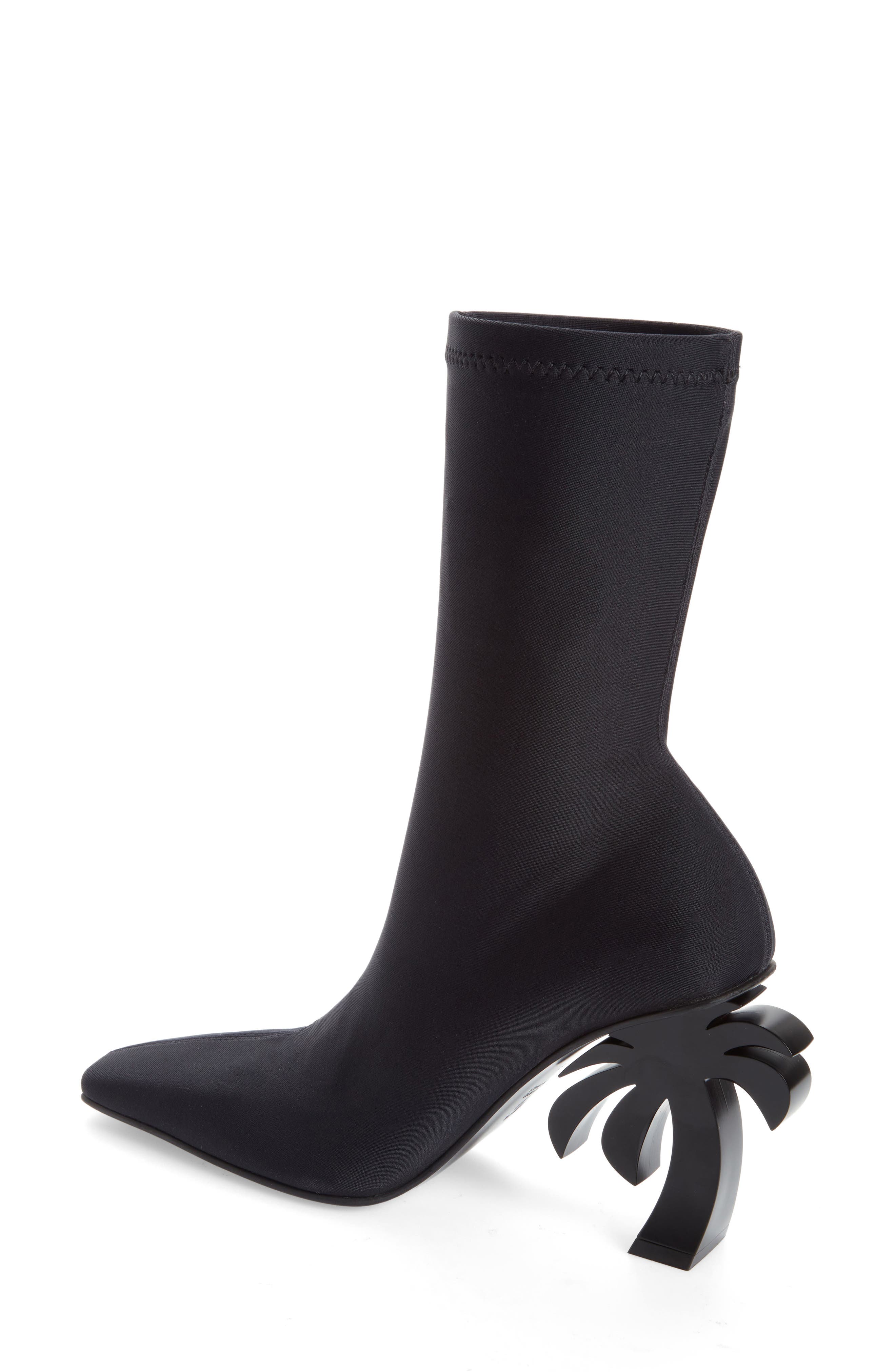 Palm Angels Palm Heel Scuba Knit Boot, Alternate, color, 