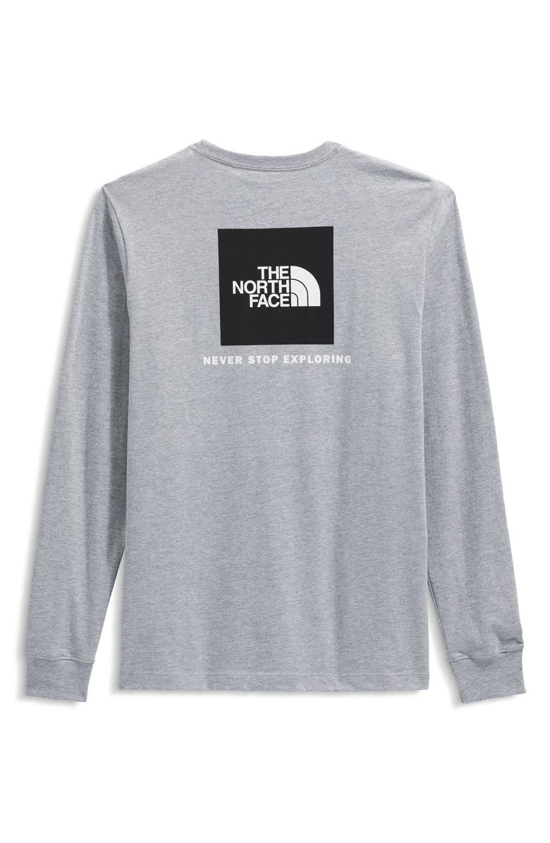 The North Face Long Sleeve NSE Box Logo Graphic T-Shirt, Alternate, color, Tnf Pale Grey Heather