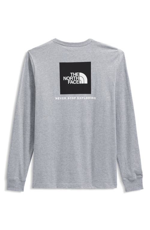 The North Face Long Sleeve Nse Box Logo Graphic T-shirt In Gray