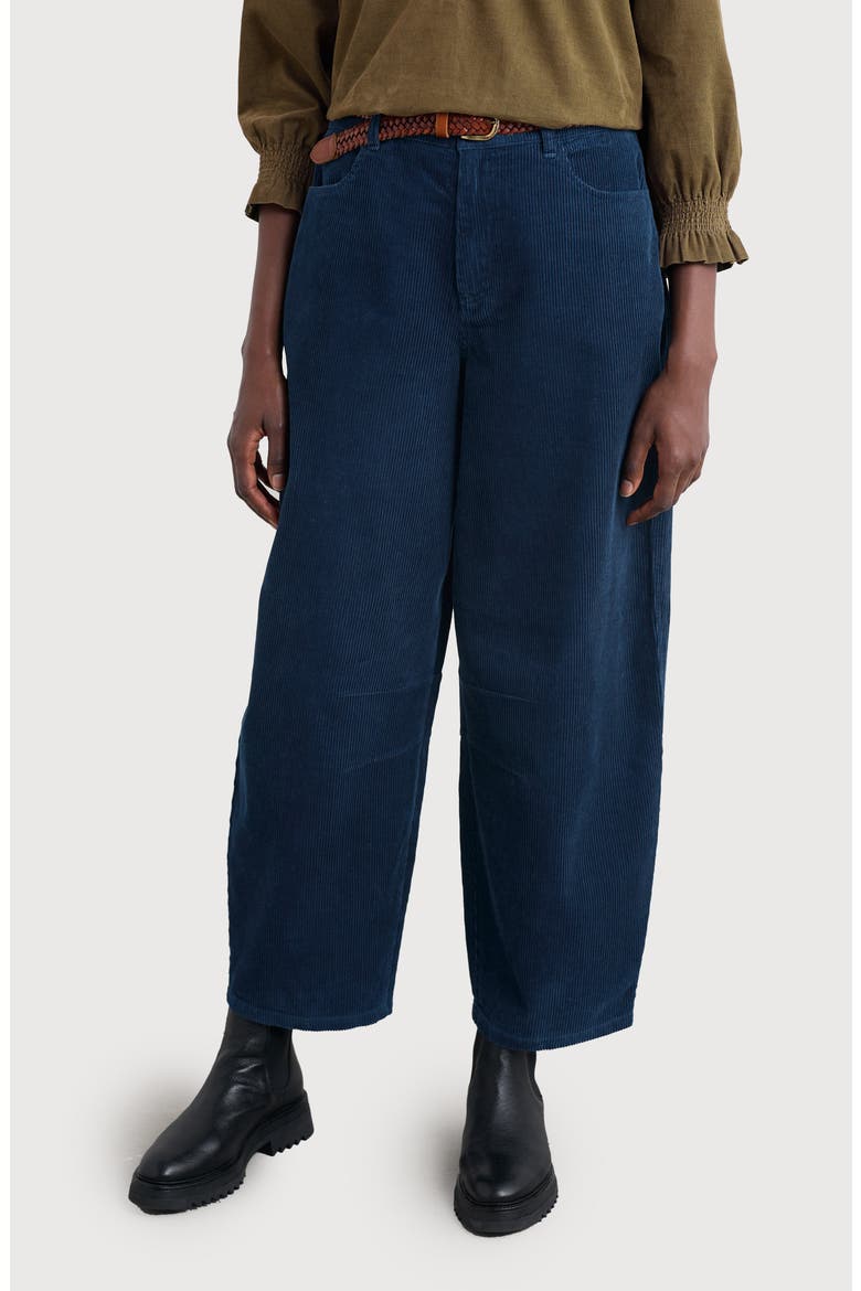 Avens Organic Cotton Crop Barrel Leg Pants, Main, color, SEA CAVE