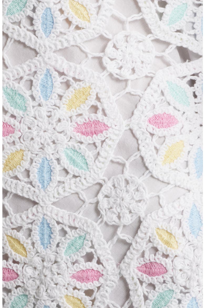 Poemes Long Sleeve Lace Minidress, Alternate, color, GARDEN PETALS MULTI