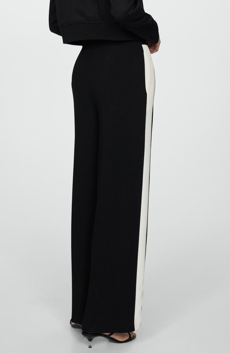 MANGO Contrast Stripe Pants, Alternate, color,