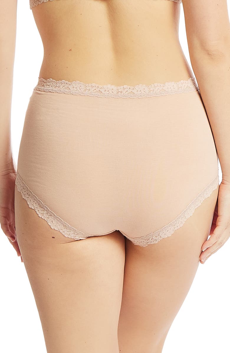 Hanky Panky High Waist Supima<sup>®</sup> Cotton Boyshorts, Alternate, color, Chai