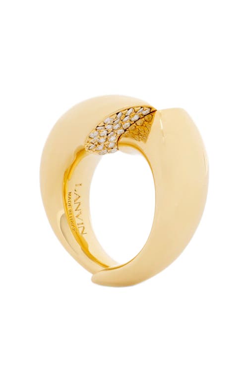 Lanvin Sequence Rhinestone Ring By In Gold