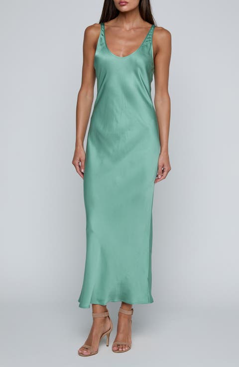 Akiya Satin Tank Maxi Dress