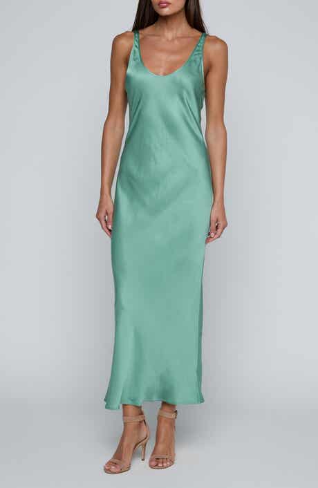 L'AGENCE Akiya Satin Tank Maxi Dress