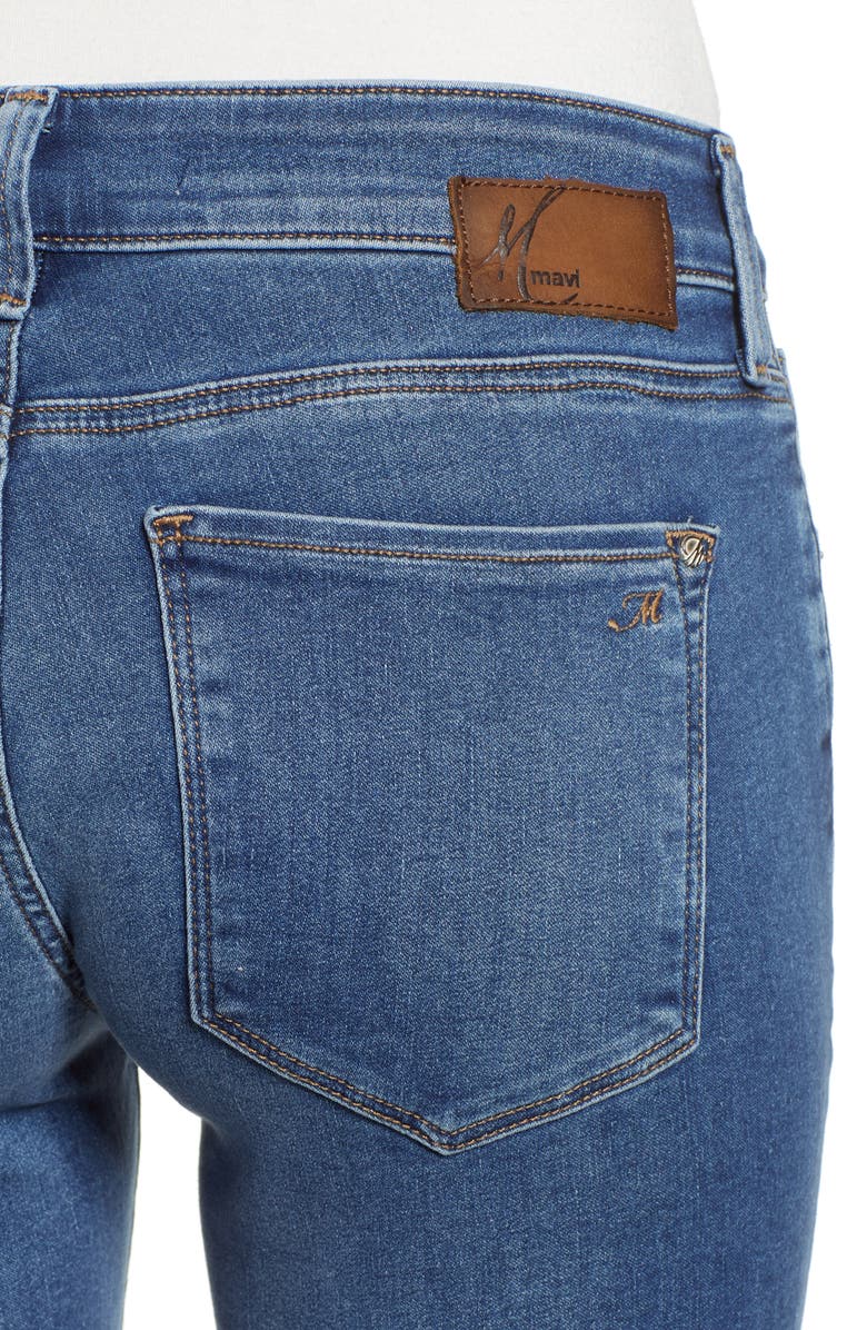 Mavi Jeans Alexa Skinny Jeans, Alternate, color, Mid Supersoft