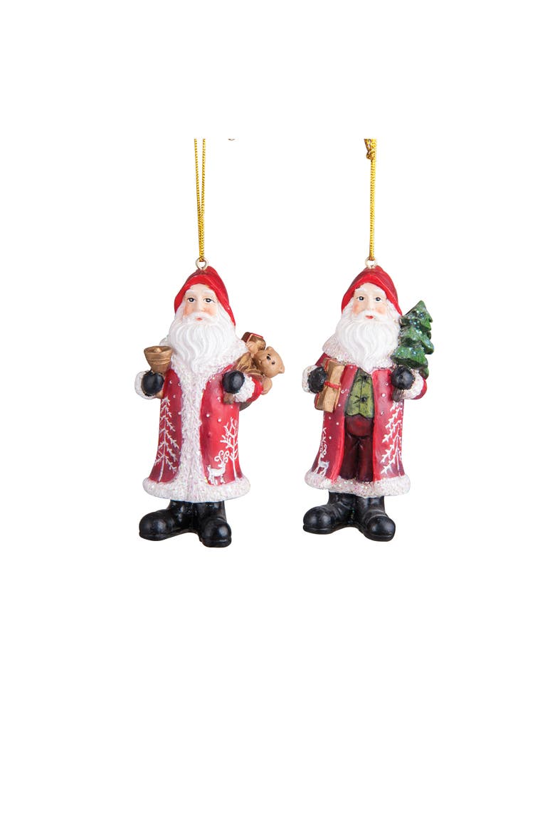 Nordic Santa Ornament A/2, Main, color, red