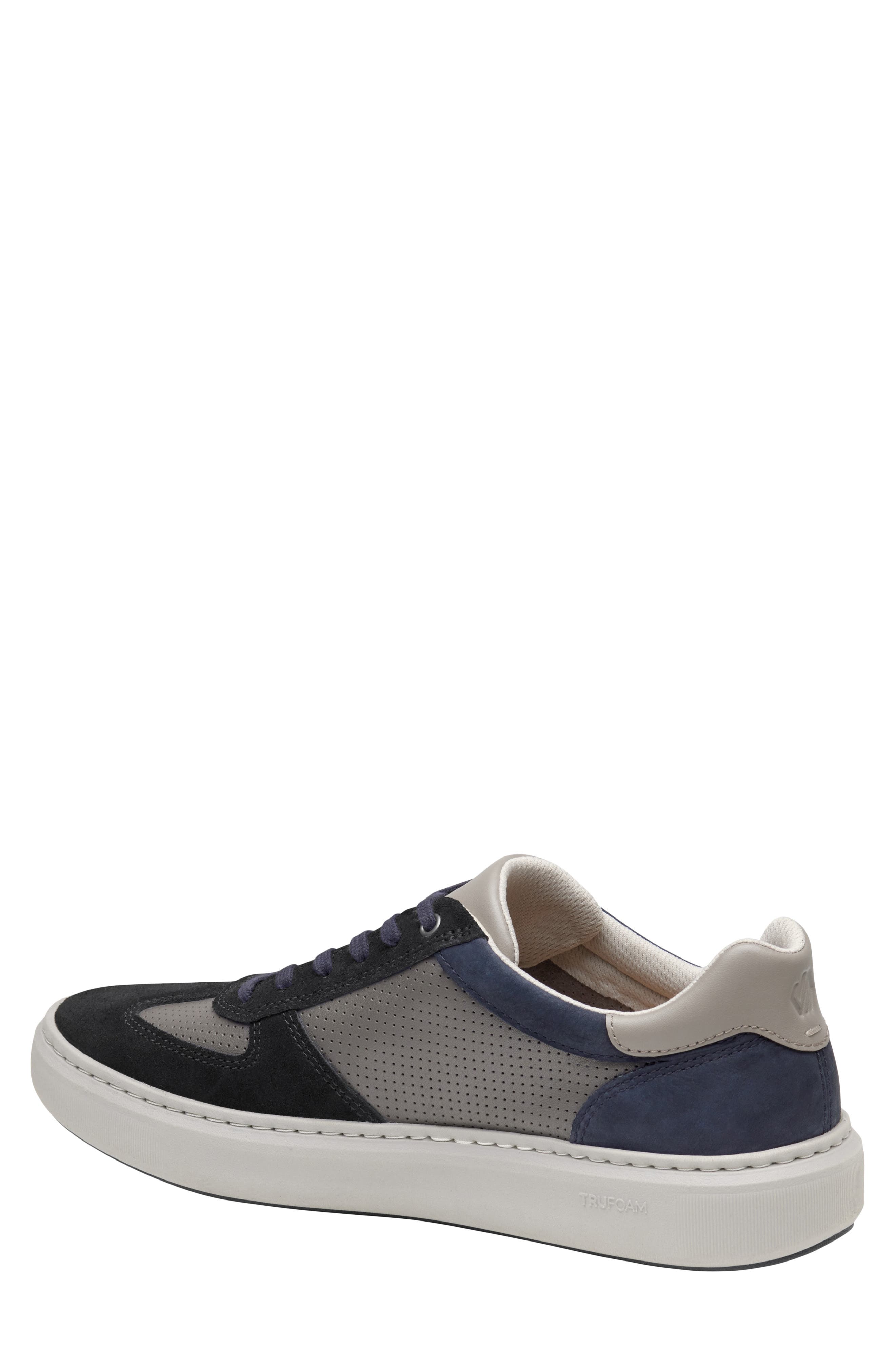 Anders T-Toe Sneaker, Alternate, color, BLACK SUEDE/ GRAY FULL GRAIN