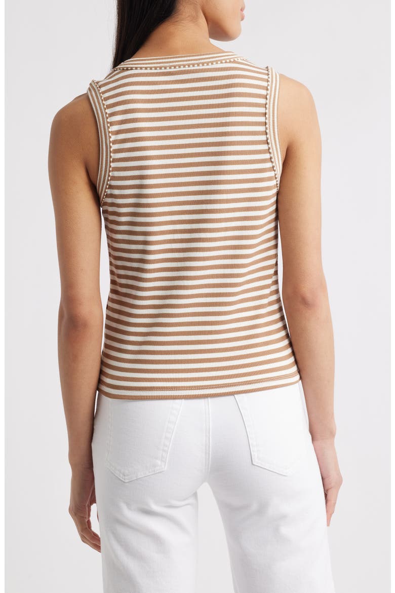 Stripe Rib Tank, Alternate, color, CAMEL/ OFF WHITE