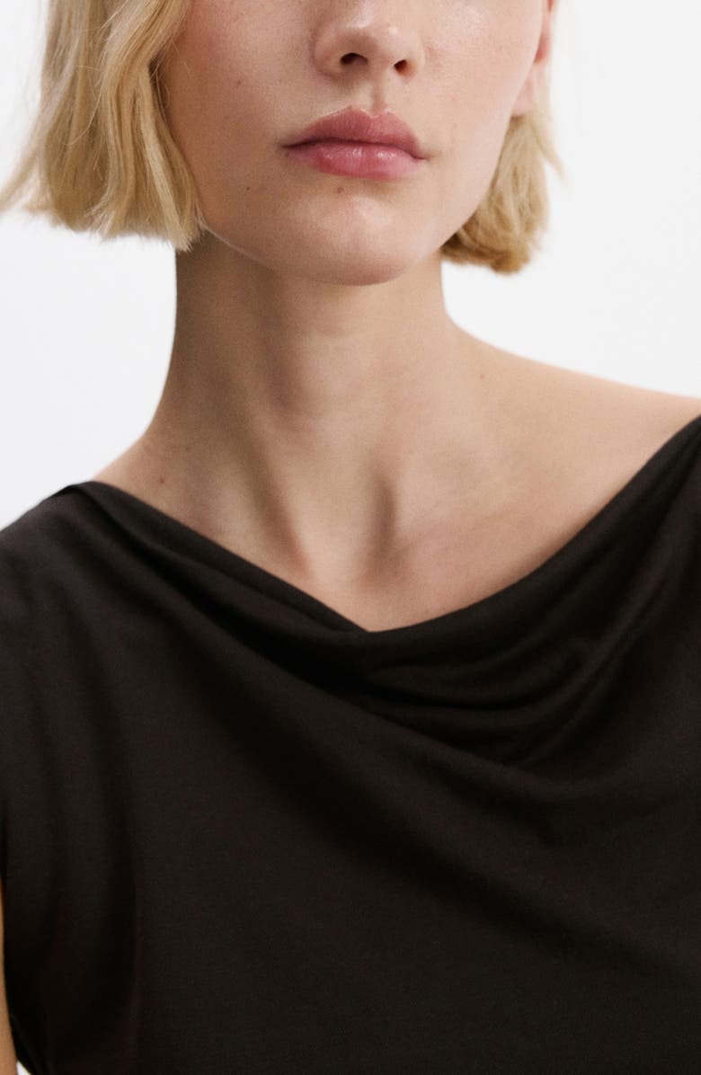 MANGO Draped Neck Asymmetric Top, Alternate, color,