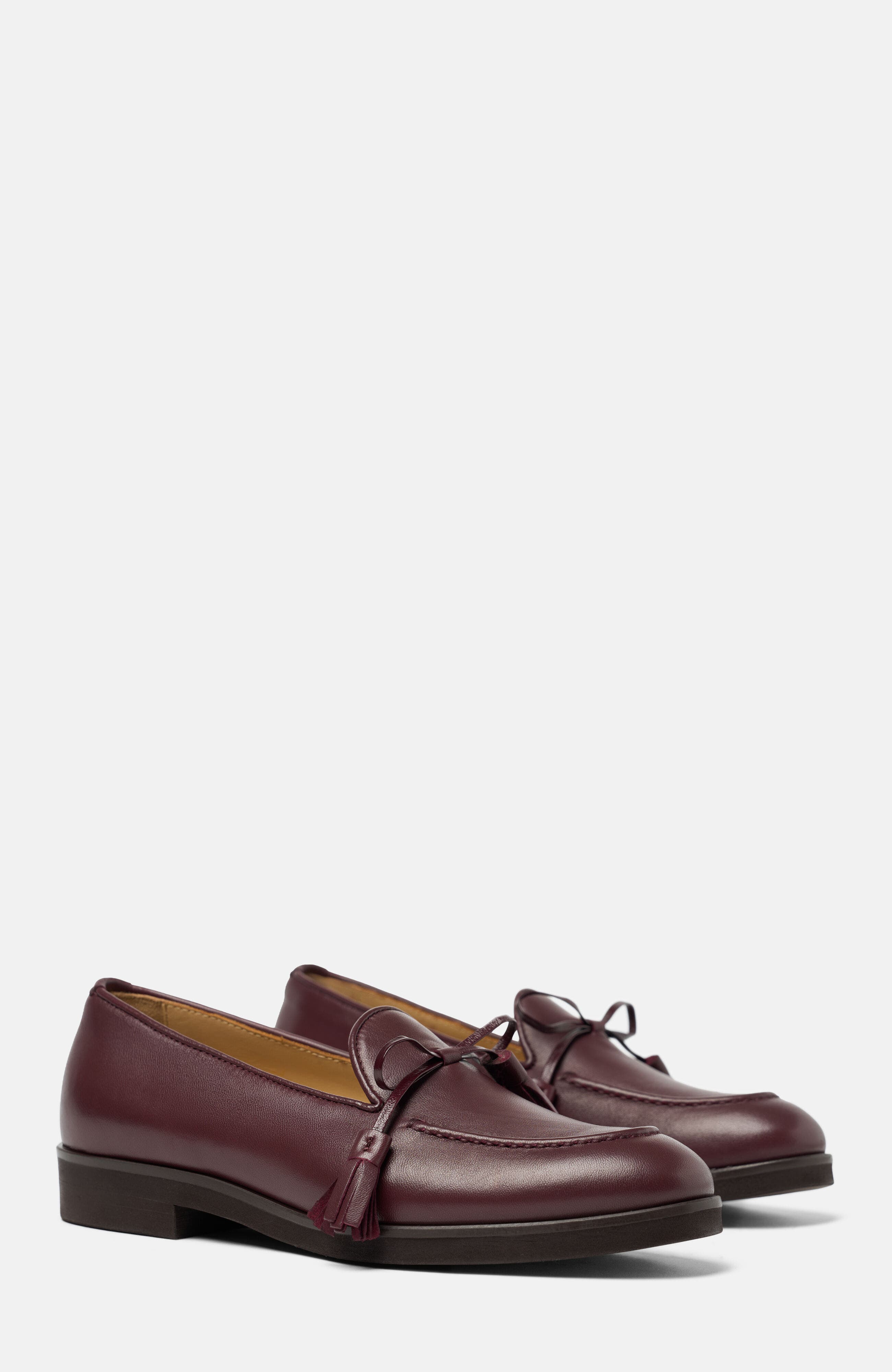 Madison Loafers, Main, color, Burgundy - Calf