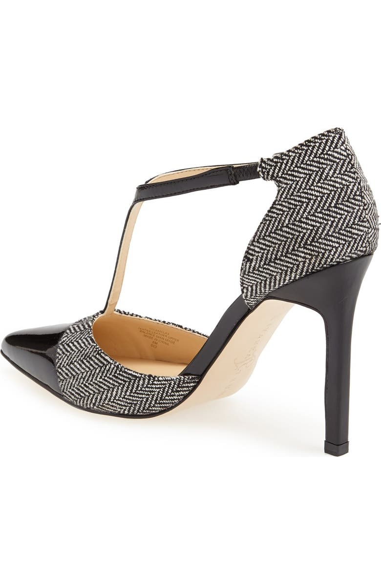 Ivanka Trump 'Camela' T-Strap Pointy Cap Toe Pump, Alternate, color,