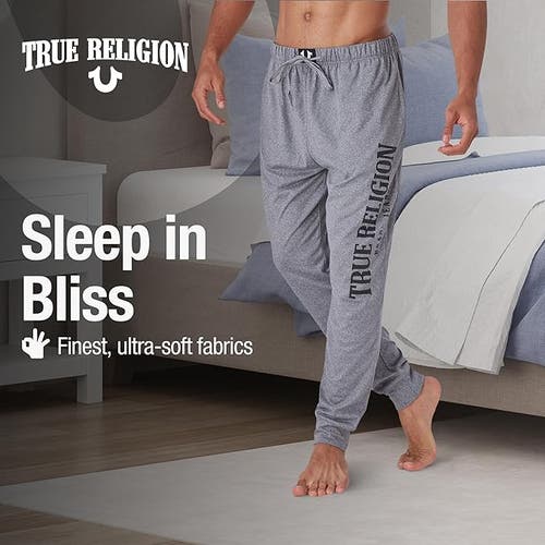 True Religion Jogger Pajama Pants In Gray