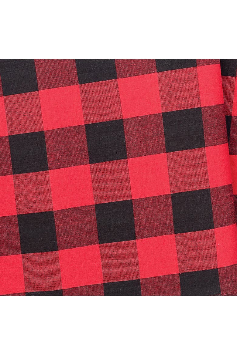 Franklin Red & Black Buffalo Check Gingham Table Runner 13" x 72", Alternate, color, Red