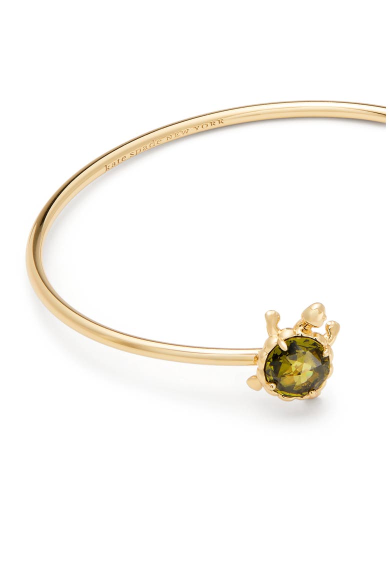 secret garden turtle & snail cuff bracelet, Alternate, color, GREEN.