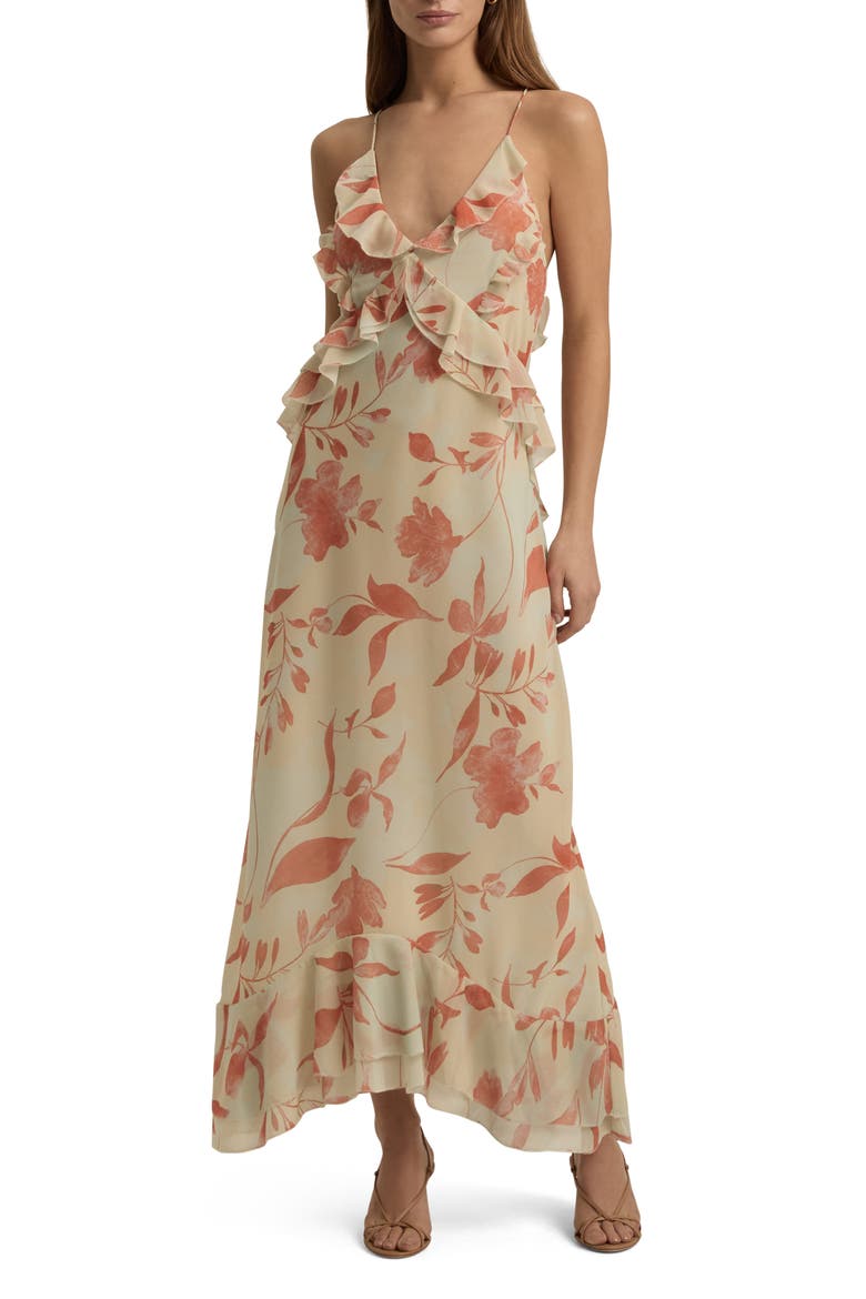 The Who Me Floral Maxi Dress, Main, color, MOONBEAM FLORAL