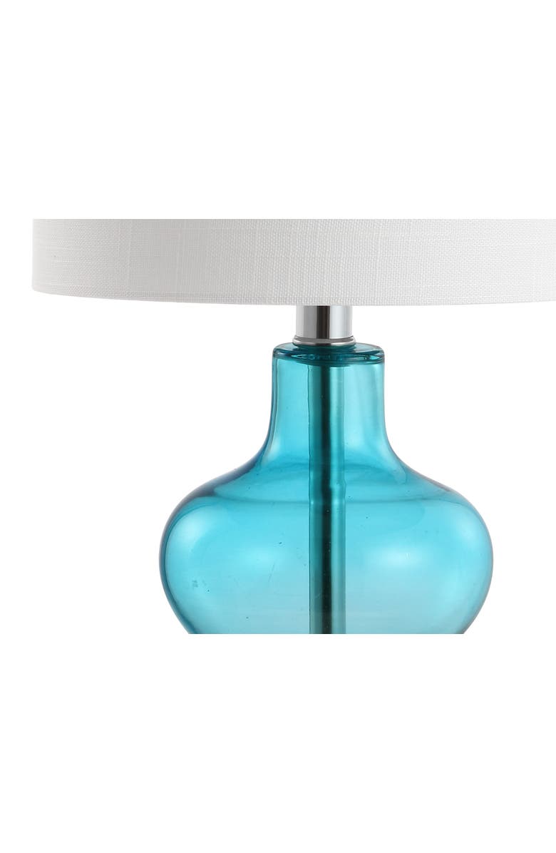JONATHAN Y Mer Glass/Metal LED Table Lamp, Alternate, color, Aqua