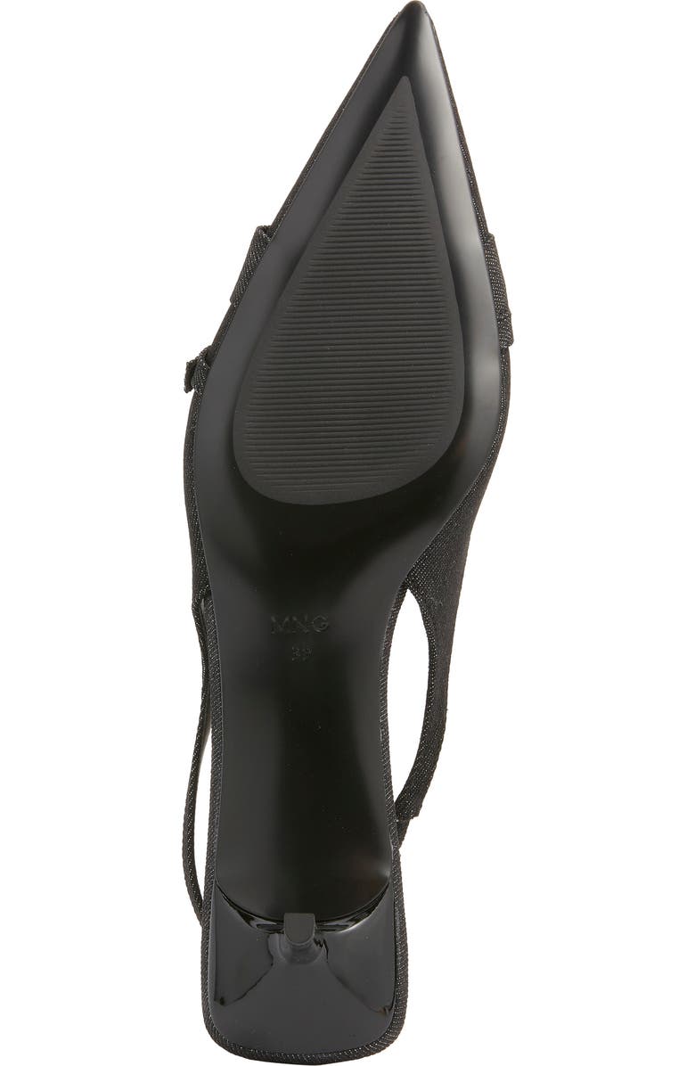 MANGO Mecha Kitten Heel Pointed Toe Pump, Alternate, color, Navy