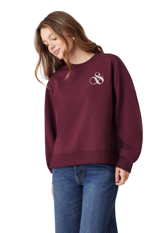 Scotch & Soda Logo Detail Cotton Sweatshirt In Red