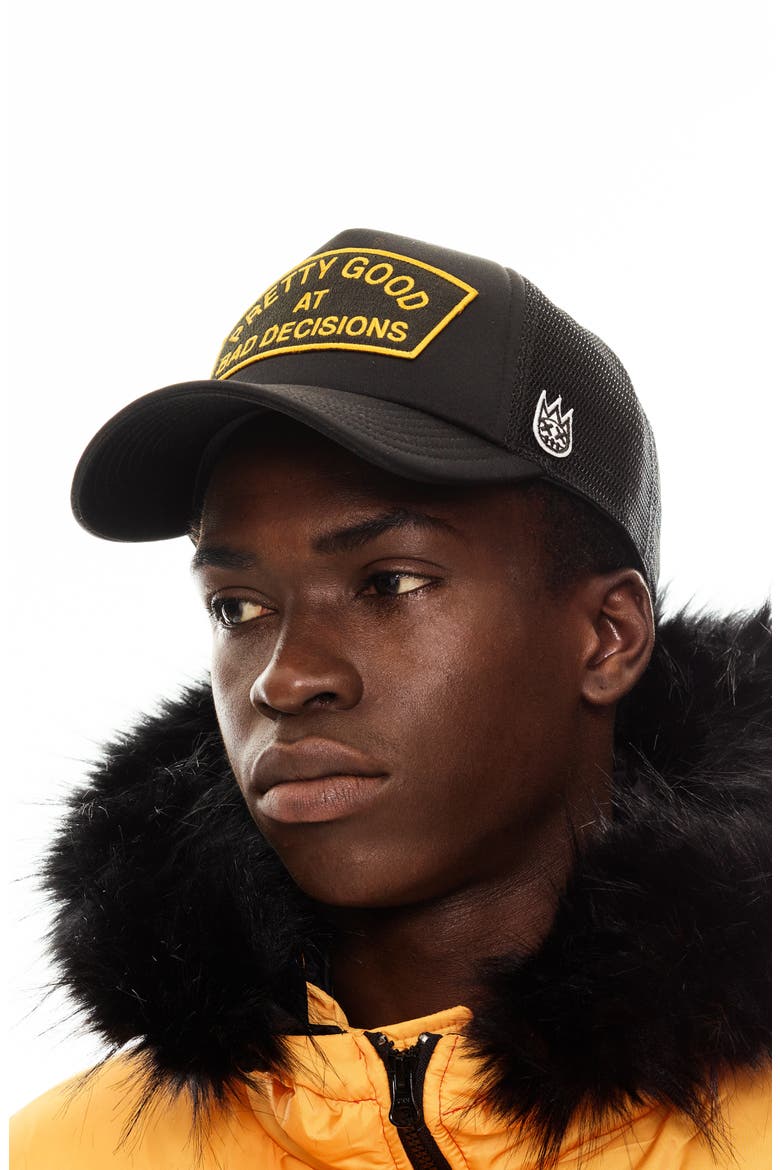 Pretty Good Mesh Back Trucker Hat, Alternate, color, BLACK