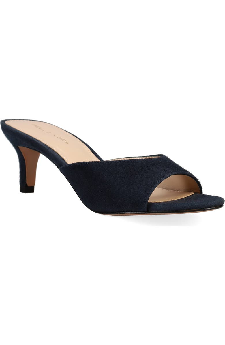 Pelle Moda Balin Kitten Heel Slide Sandal, Main, color, Midnight