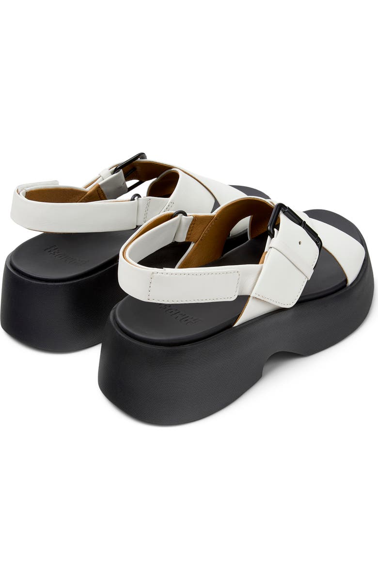 Camper Tasha X-Strap Platform Sandal, Alternate, color, White Natural