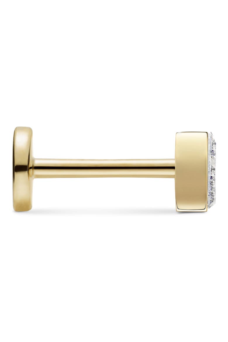 Diamond Triangle Single Stud Earring, Alternate, color, YELLOW GOLD