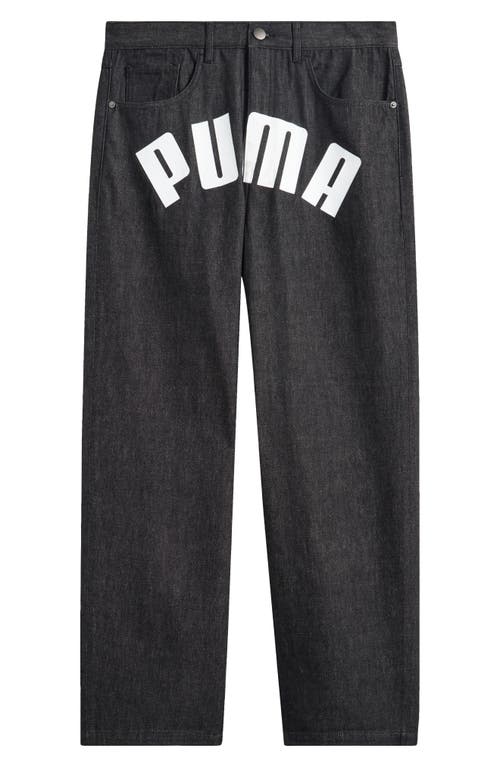 Puma X Asap Rocky Printed Denim Jeans In Black