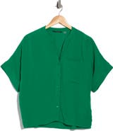 T Tahari Split Neck Shirt