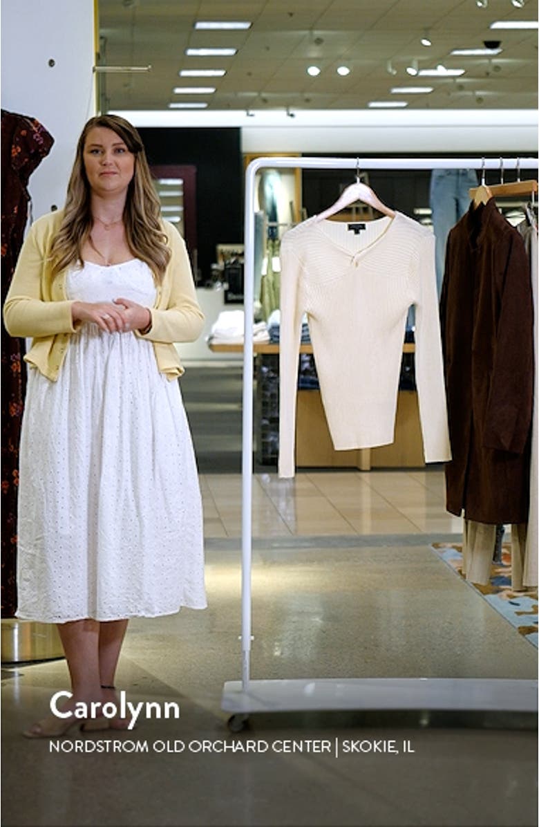 Twist Neck Cutout Rib Sweater, sales video thumbnail