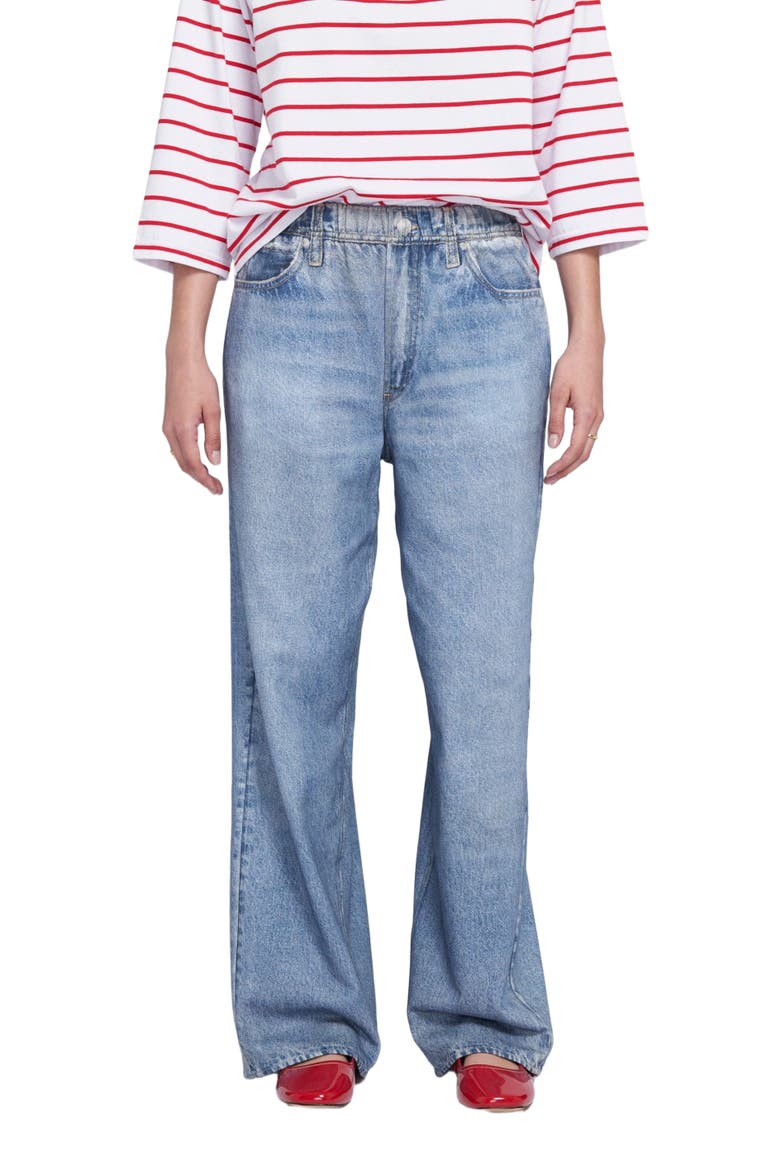 Striped Tee With Graphic Top, Alternate, color, Red/White