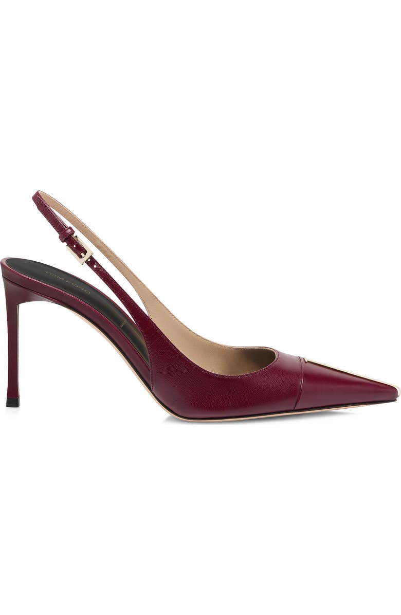 TOM FORD Pointed Toe Slingback Pump, Alternate, color, Ruby Red