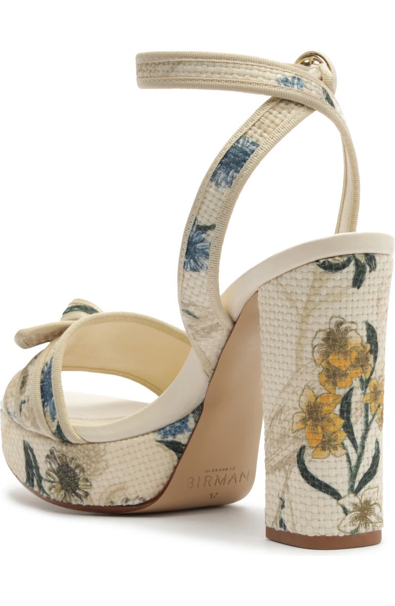 Alexandre Birman x AGUA Floral Bow Platform Sandal, Alternate, color,