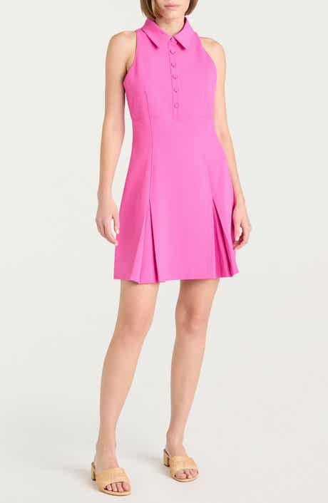 Cinq à Sept Casette Sleeveless Ft & Flare Shirtdress