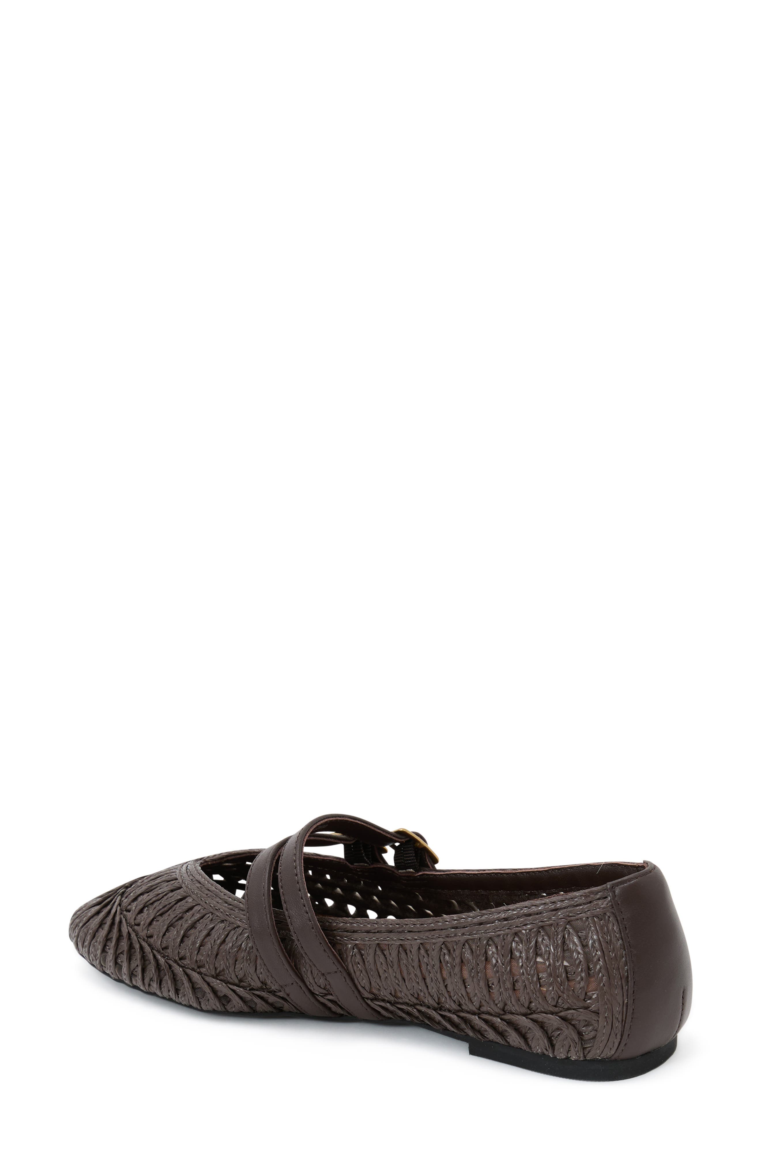 Reiss Elizabeth Mary Jane Flat, Alternate, color, Chocolate