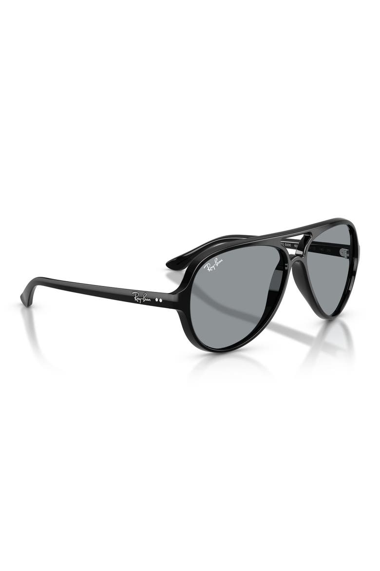 Cats 5000 59mm Pilot Sunglasses, Alternate, color, BLACK / GREY