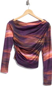 AREA STARS Draped Jersey Top